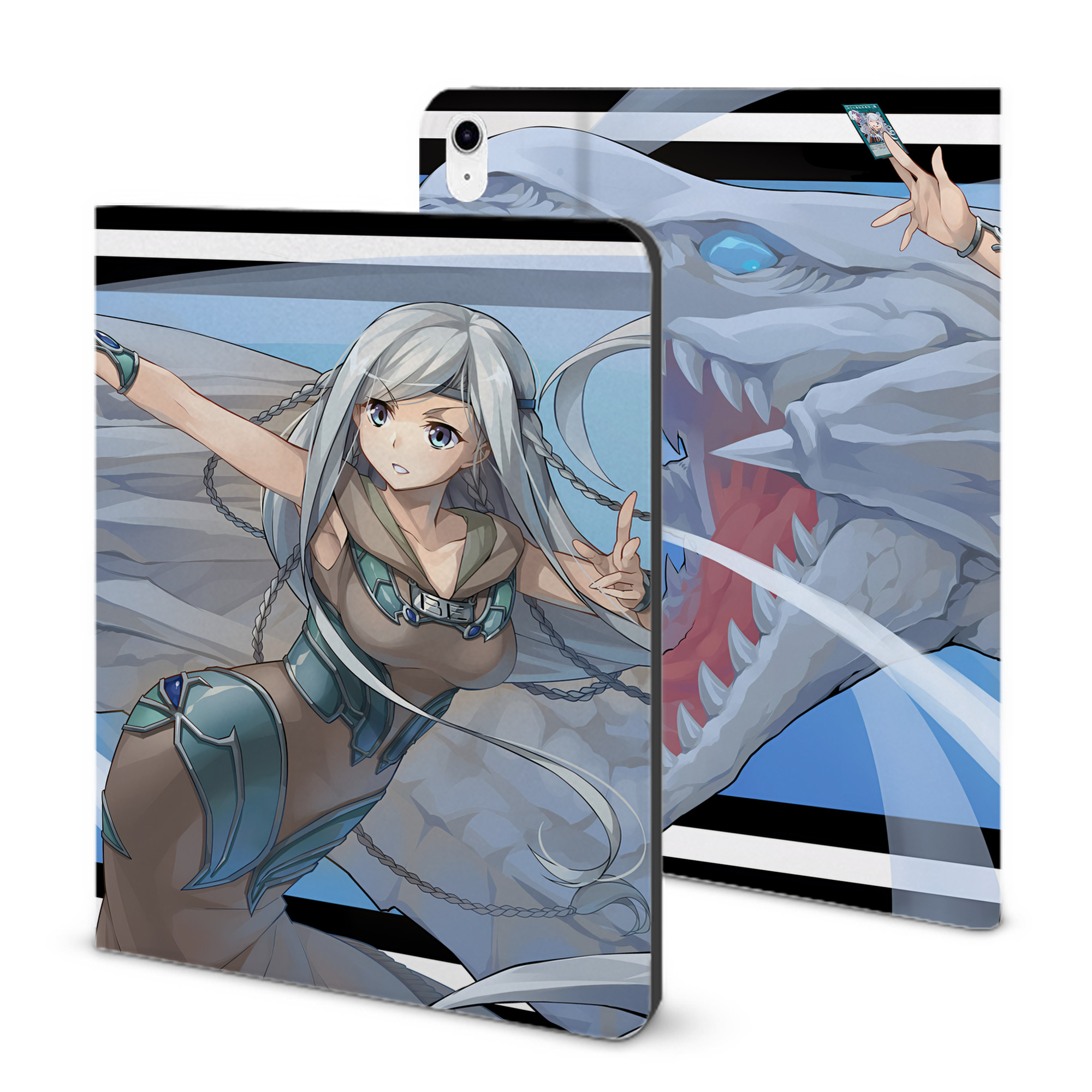 （画像用） 遊☆戯☆王 Yu-Gi-Oh! IPad ケース ブック型 PUレザー TPU 耐衝撃 軽量 薄型 ペン収納なし 全面保護 IPad 各モデル対応
